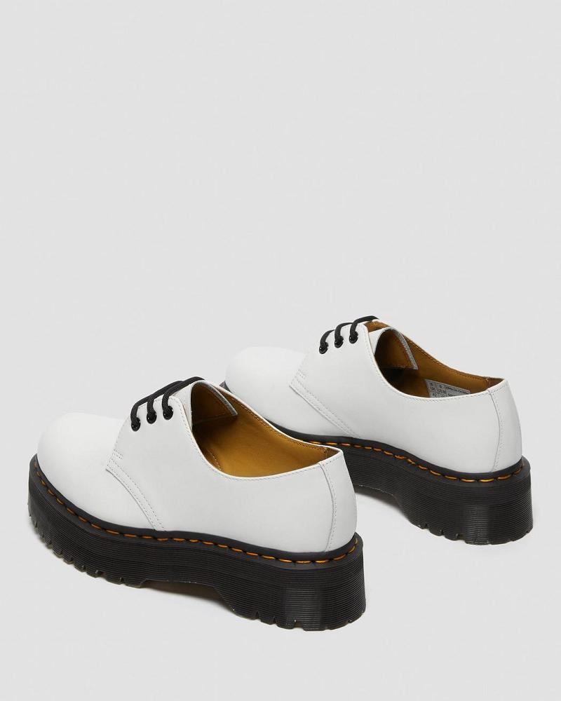 Men's Dr Martens 1461 Smooth Leather Platform Shoes White | AU 623FDN